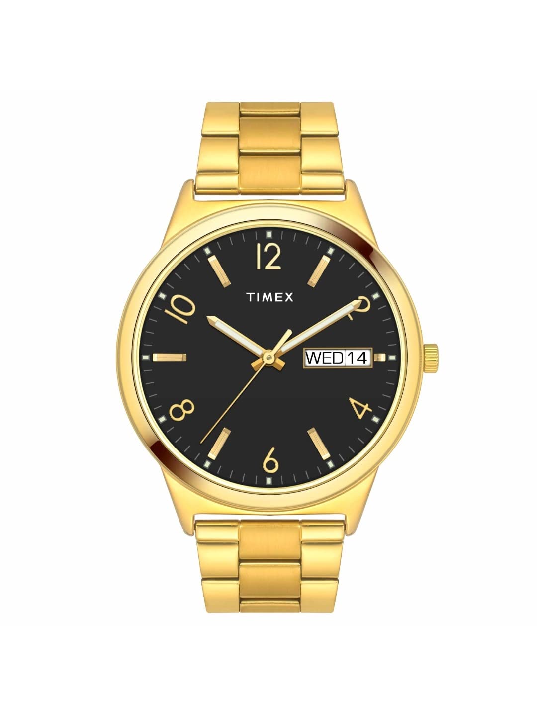 TIMEX Men Stainless Steel Classics Collection Multifunction Analogue Black Dial Coloured Quartz Watch, Round Dial with 41Mm Case Width - Twtg10005, Band Color-Gold (B0BYZDJ2LM) Amazon Price History, Amazon Price Tracker