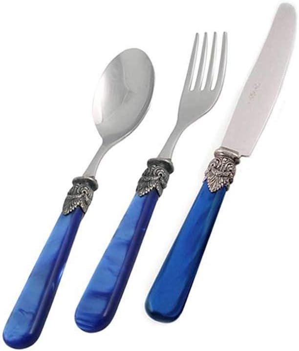 Napoleon Stainless Cutlery Dessert Set Silverware Flatware Set 3pcs Fork Spoon Knife (Ivory, 12)