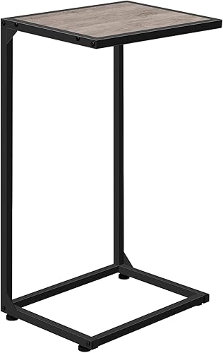 Juego de 2 mesas auxiliares en forma de C, mesas C para sofá, mesa auxiliar de aperitivos para sofá, mesas de sofá que se deslizan debajo, mesa