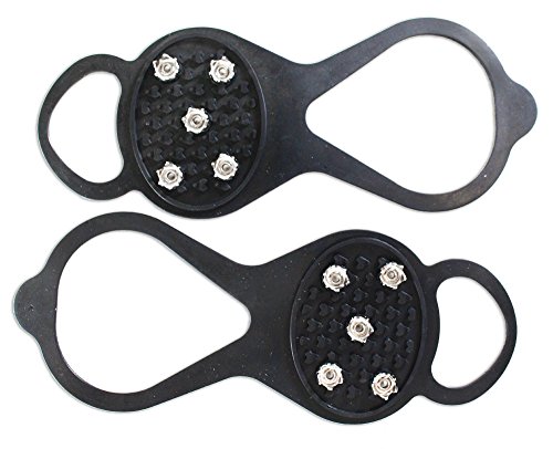 ADROIT Snow Claw Shoe Accessories | 10.5" (26.7 cm) x 4" (10.2 cm) | Steel Claws for Slip-Proof Walking | Stretchy Rubber | Ideal for Snow, Ice & Wet Grass by ADROIT - Used condition - US$8.68