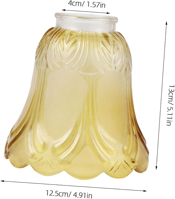 Bell Shape Lamp Shade Replacement Ceiling Fan Light Glass Globe for Table Lamp Chandelier Bedroom Living Room