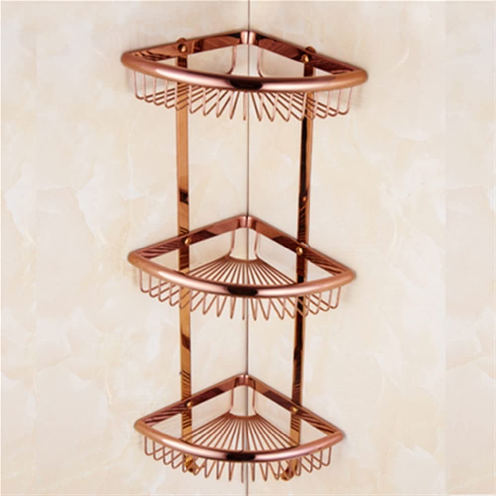 Corner Shower Caddy Floating Shelves Bathroom Shelfs Crystal Brass Storage Rack Shampoo Holder Bathroom Accessories Wall Mounted Kitchen
