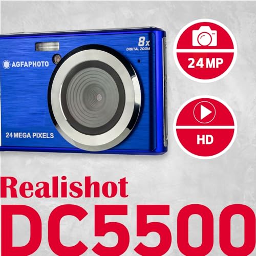 Cámara Digital Compacta AgfaPhoto 24MP Azul miniatura 3
