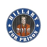 Anti-Hillary Hillary for Prison 2016 Round Sticker Self Adhesive Vinyl Clinton b Truck Car Decal Vinyl Bumper Sticker Sticks to Any Surface 5'