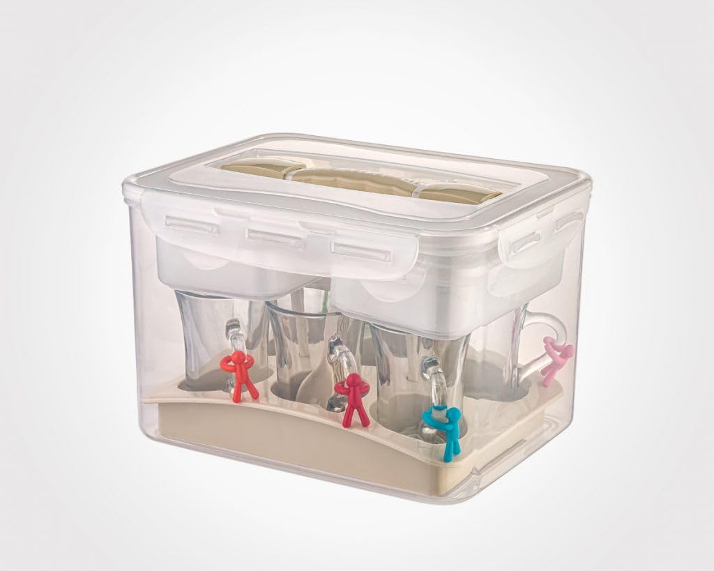 PRINCElimon Tea Set for 6 Person 16 Pcs set, picnic Tea set party Tea set, great for camping and party, All in one Tea Set (ASSORTED COLORS) (43035)