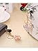 MTLEE Flower Ball Keychain and Sweet Love Heart Rose Crystal Key Chain for Women Pink Flower Girly Charm Keyring, 2 Pieces, Medium