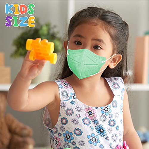 Lutema LTM4KIDSMASKMINTGREEN 4-Layer Premium Extra Small Kids Disposable Face Mask - Made In Usa thumb #3