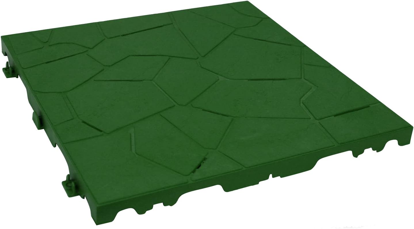 RSI Interlocking Floor Tiles - Snaptile Gray/Pack of 4