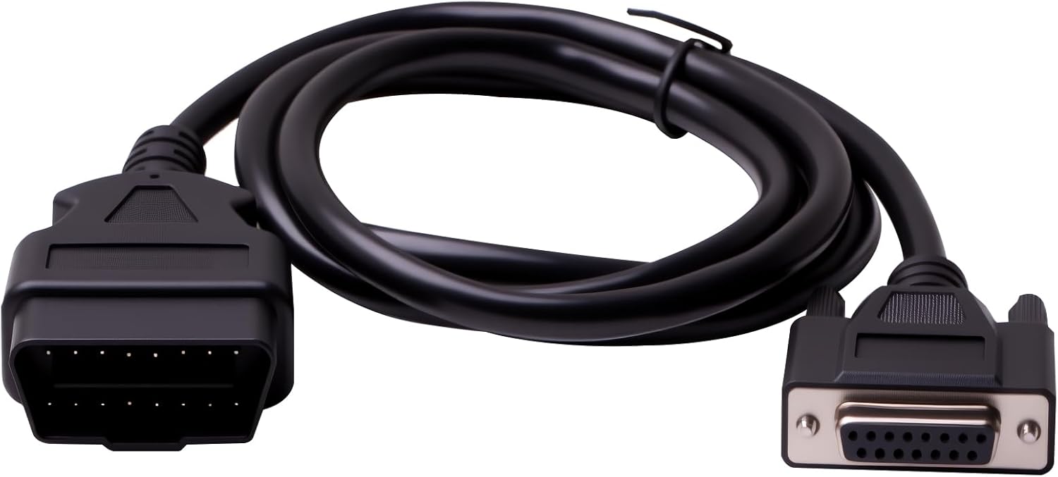 Original Main Cable Replacement OBDII OBD2 Fit for Launch X431 CRP129 CRP123 Creader VII+ Creader VIII Diagnostic Extender Connector Cable Scanner Code Readers Scan Tools Accessories 16 Pin Black