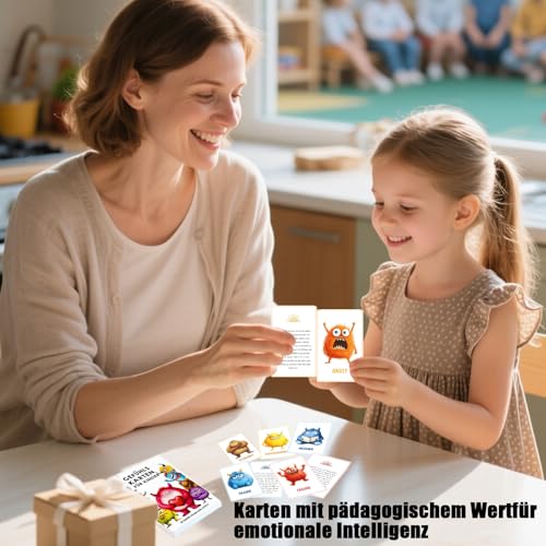 Gefühlskarten für Kinder, 32 Emotionsmonster mit Erklärungstexten – Für Kindergarten & Grundschule zur Selbstregulation und für EIN gutes Gefühl (Gefühlskarten)