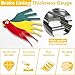 ecocstm 8 PCS Brake Lining Thickness Gauges, Brake Pad Measuring Tool, Color Coded Brake Pad Gauge with Metric & SAE Size, Brake Resetting Gauge Tool, for Quickly Measuring Disc and Drum