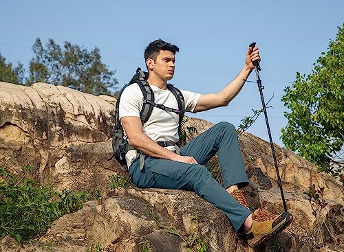 Bgowatu Men's Hiking Pants Quick Dry Lightweight Water Resistant Outdoor Sports Pants With Zipper Cargo Pockets Stone Blue M #TOP4