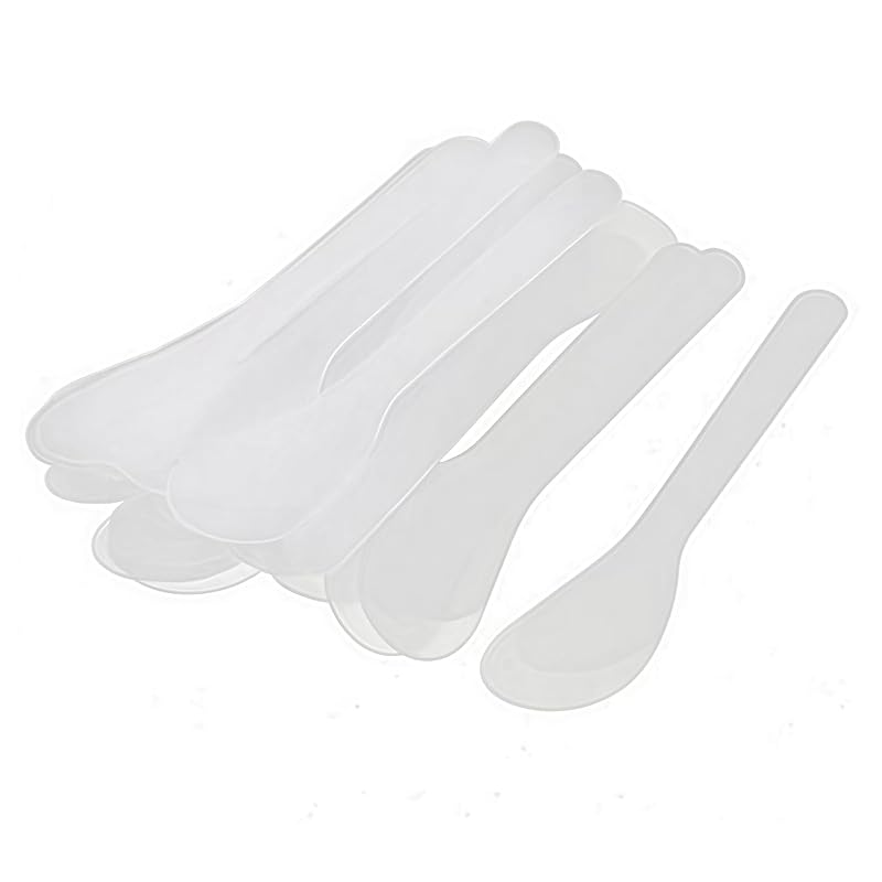 ASTRQLE Espátulas plásticas para mistura e aplicação de máscaras faciais, 24 unidades, cor transparente