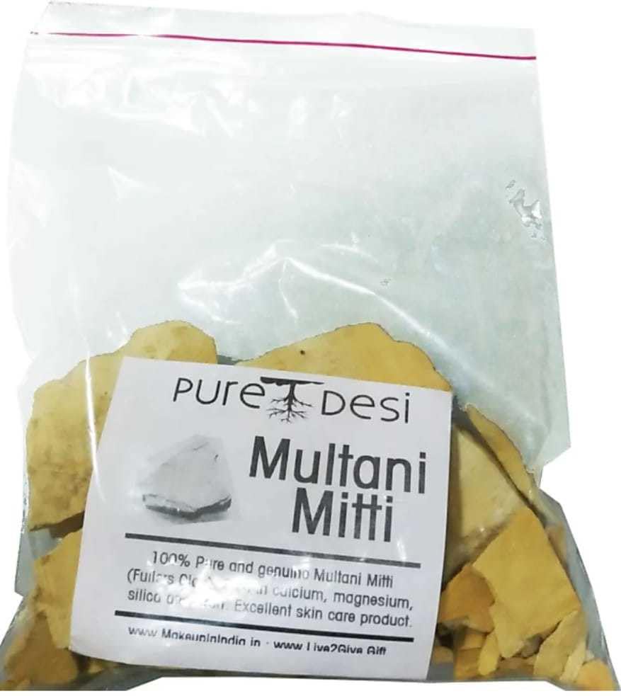 WORLD WIDE VILLA Multani Mitti Stone 100% Natural Beauty Product For Pimple Free Clear Glowing Healthy Shining Skin A61