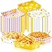 Geefuun 50Pcs Lemon Paper Food Trays Decor Disposable Serving Plates Pink Yellow Lemonade Summer Theme Party Birthday Baby Shower Picnic Supplies Bulk
