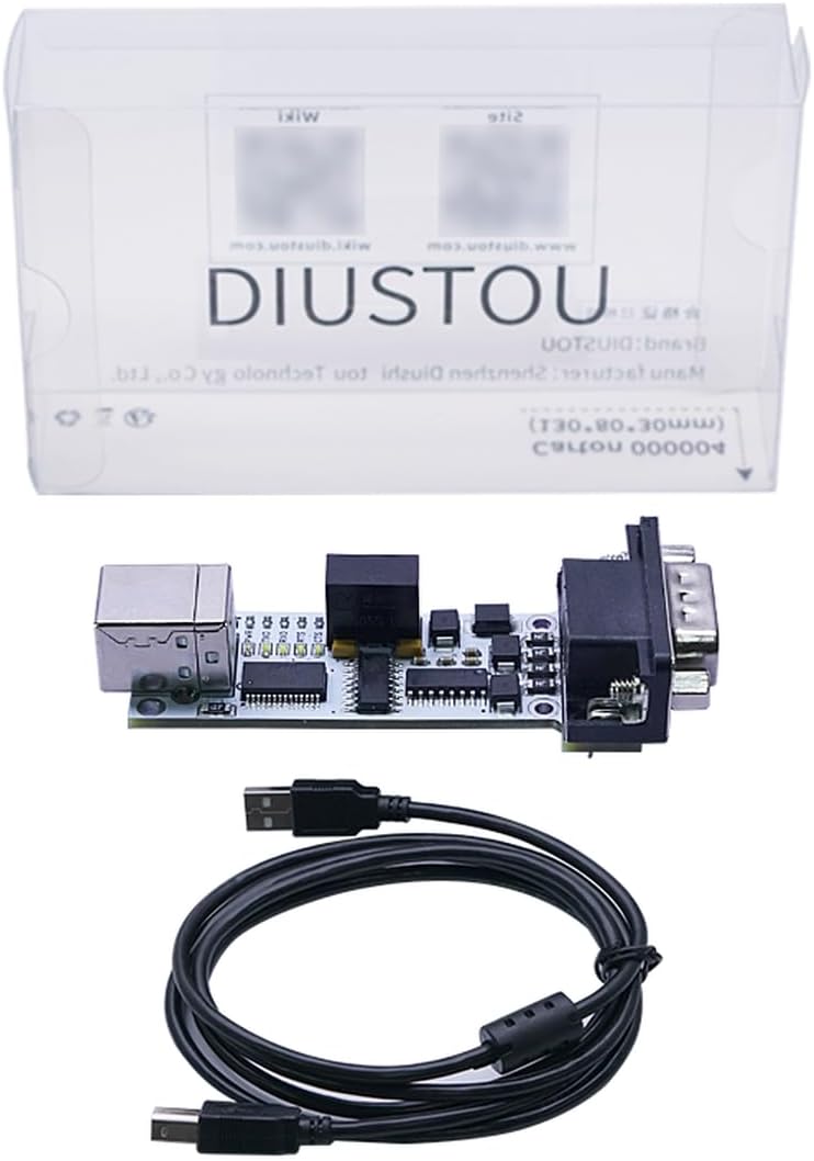 FT232 USB to 232 Serial Module SP3232 Chip Industrial Grade Multi-Protection More Stable with Data Cable with Indicator Light DB9 Male Wiring ≤150K BPS Baud Rate Serial Interface Module