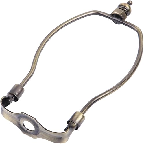 OSALADI Pantalla de arpa para lámpara de lámpara con clip adaptador de pantalla para lámpara de 6 pulgadas, para lámparas de mesa, bronce