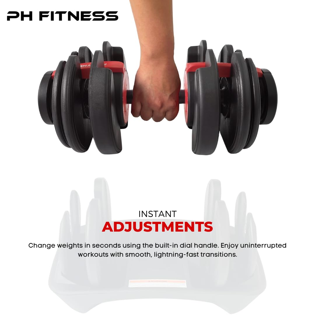 PH Fitness Premium Verstelbare Dumbbells 24KG | PH Fitness Nederland