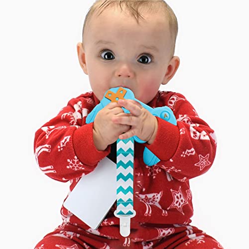 Cool Remote Game Control Teething Toy for Babies 0-6 6-12 Months,Game Controller Teether for Gamer Parents,Baby's First Valentines Day Gifts,Silicone Remote Chew Toys(Blue