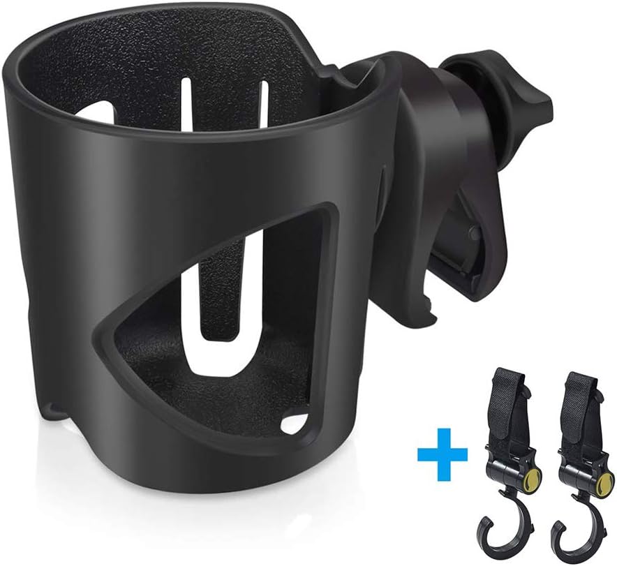 Black Universal Cup Holder, Baby Stroller Cup Holder, 360 Degree