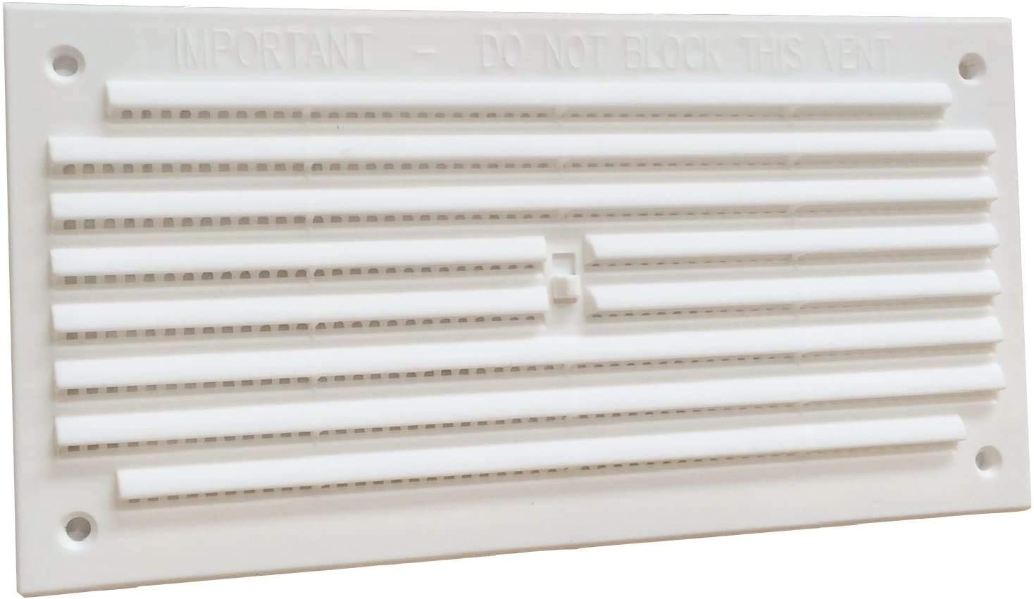 Timco White Timloc 6X3 Plastic Internal Hit And Miss Louvre Mini Vent