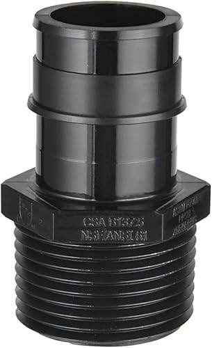 Paquete de 10 accesorios de expansión EFIELD Pex-A Poly PPSU Adaptador NPT macho de 1 pulgada x 1 pulgada, ASTM F1960
