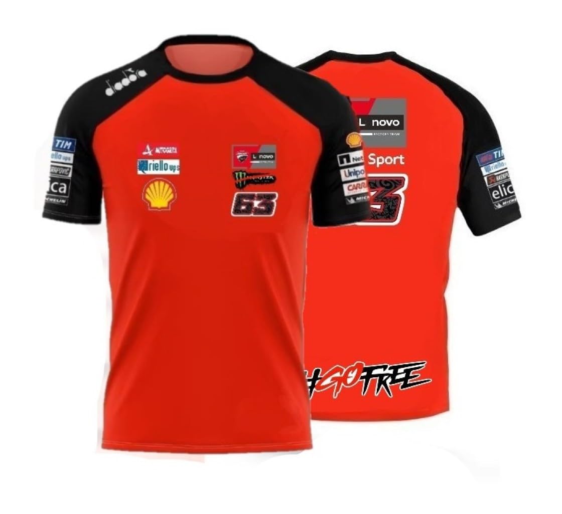 Maglietta Uomo Replica Pecco Scuderia MótoGP Ducatí