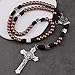 HanlinCC Saint Benedict Paracord Rosary Necklace Large and Heavy Metal Beads Durable Rugged Cord Catholic Rosary for Men (Anti-Copper)