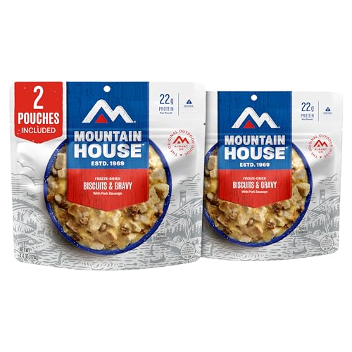 Mountain House Biscuits & Gravy | Freeze-Dried Food for Camping,