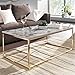 Produktbild FineBuy Couchtisch 100x60x40 cm mit Marmor Optik | Wohnzimmertisch mit Metall-Gestell | Sofatisch Eckig Tisch Wohnzimmer | Beistelltisch