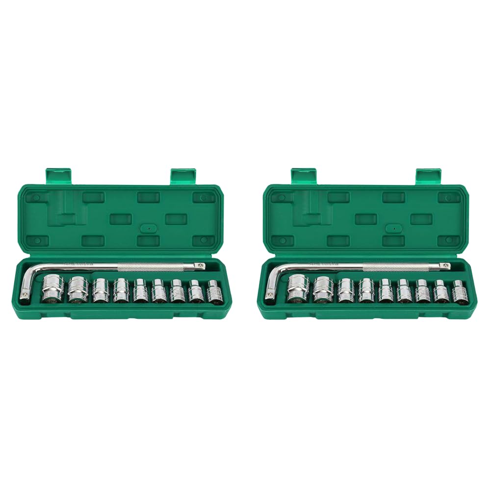 Set di 10 bussole a 6 punte per la rimozione dei dadi delle ruote dell'auto da 1/2 pollici, con dimensioni da 8 a 24 mm, per riparazioni auto