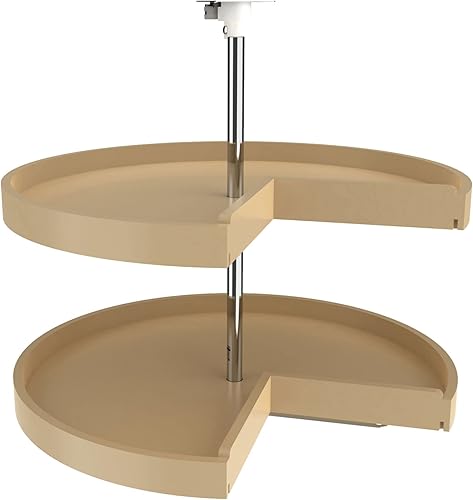 Rev-A-Shelf pie Cut 2estantes Lazy Susan, 28, Blanco