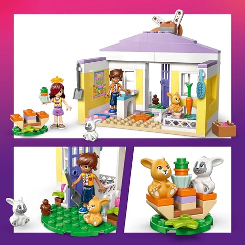 Image of LEGO Friends Heartlake City Bunny Hotel - 2 Minidolls and 2 Toy Bunny Figures - 42679