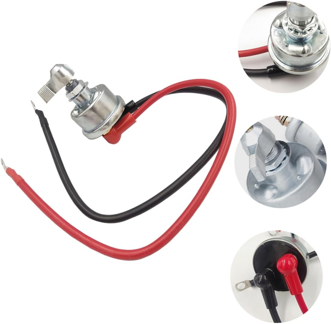 Gatuida Practical Battery Disconnect Battery Cut off Switch Aluminum Knob Power for Vehicle Safe Disconnect
