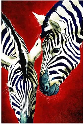 Canvas Wall Art Colorful Zebra Unframe Oil Paintings On Canvas Wall Art Abstract Art Canvas Paintings Wall Art Hand Paint Wall Decor for Bedroom Living Room Home Wall Decorations 16x24inch