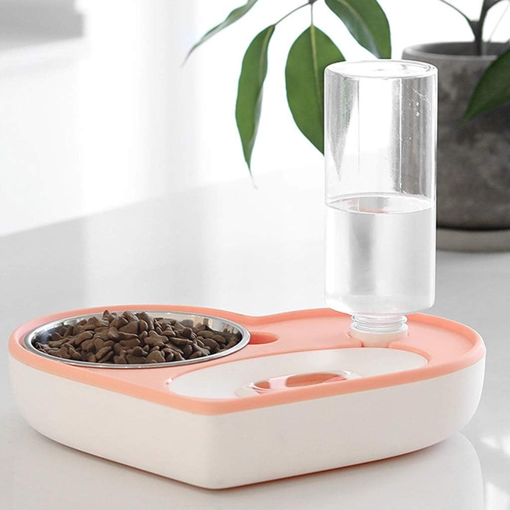 Pet Feeder, Automatic Drinking Fountain, Pet Drinking Fountain, NonWet Mouth and Antioverturning Pet Bowl