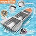 Fishing Boat, Portable Pontoon Boat with 5 Foldable Modular, 1700lb Capacity, for 3-6 Adults, Won't Capsize or Sink, Ideal for Angling, Traveling and Rescuing, 11.48ft, Gray