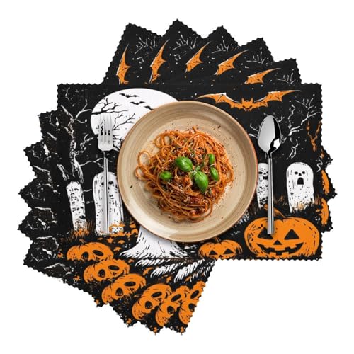Set de table antidérapant Halloween pour protéger votre table des plats chauds lot de 6 - 3