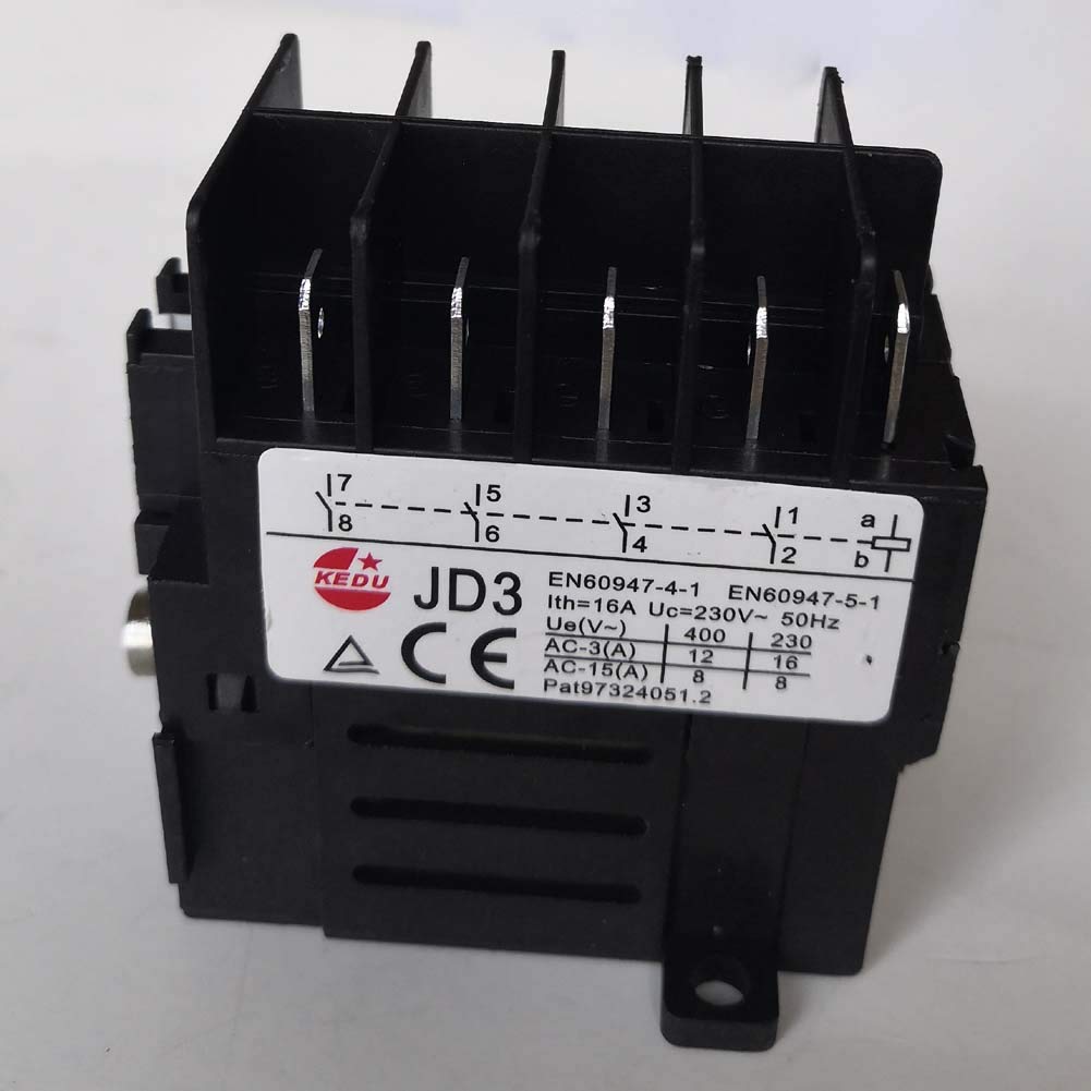 KEDU JD3 Relé electromagnético KJD11 de 10 pines Relé de interruptor electromagnético interruptor para aparatos eléctricos con apagón y protección contra bajo voltaje 5NO 230V 16A 50Hz