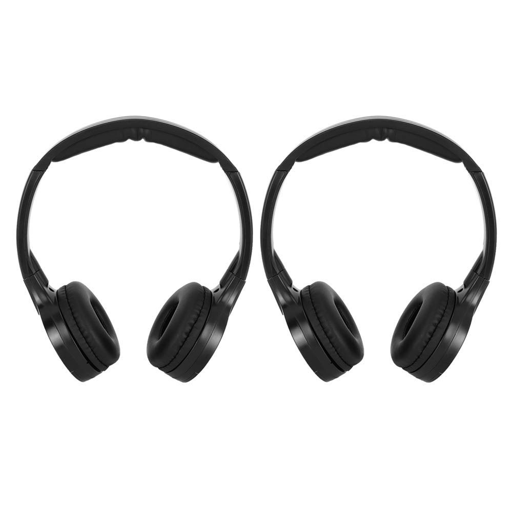 Aramox Ecouteur de Voiture, 2 canaux sans Fil Infrarouge Infrarouge Infrarouge Casque Audio stéréo pour Voiture Appui-tête DVD Portée Effective (Maximum): Environ 10 mètres