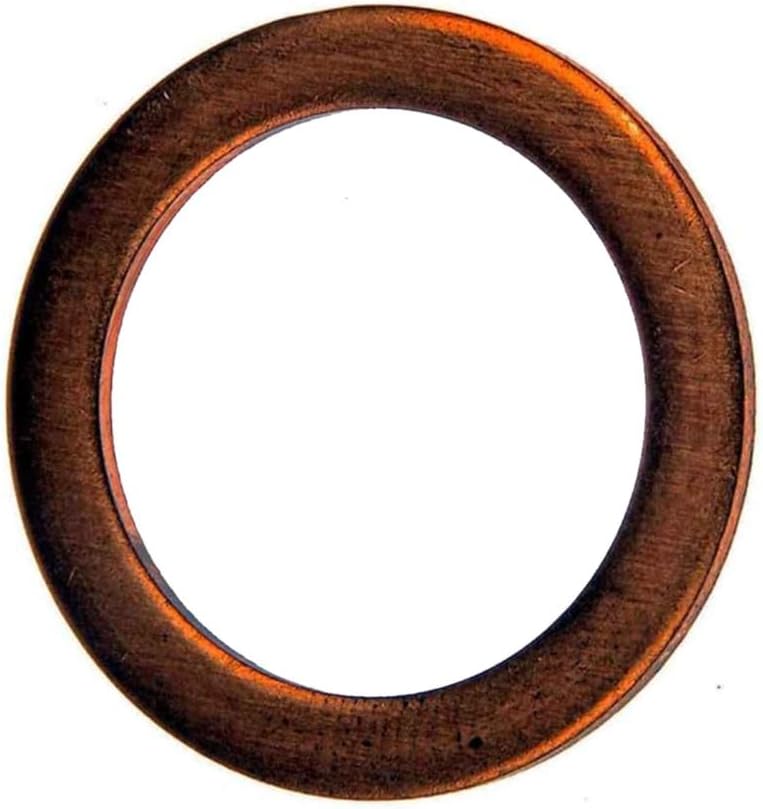 KarParts360 For Peugeot 405 1990 1991 Engine Oil Drain Plug Gaskets | 25 Pieces | Copper Material | 0.669 Inches Inside Diameter | 0.906 Inches Outside Diameter | Replacement For 11026-61000, 11996-6