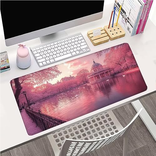 Sous main bureau rose 80x40 cm pour décorer votre espace PC de travail