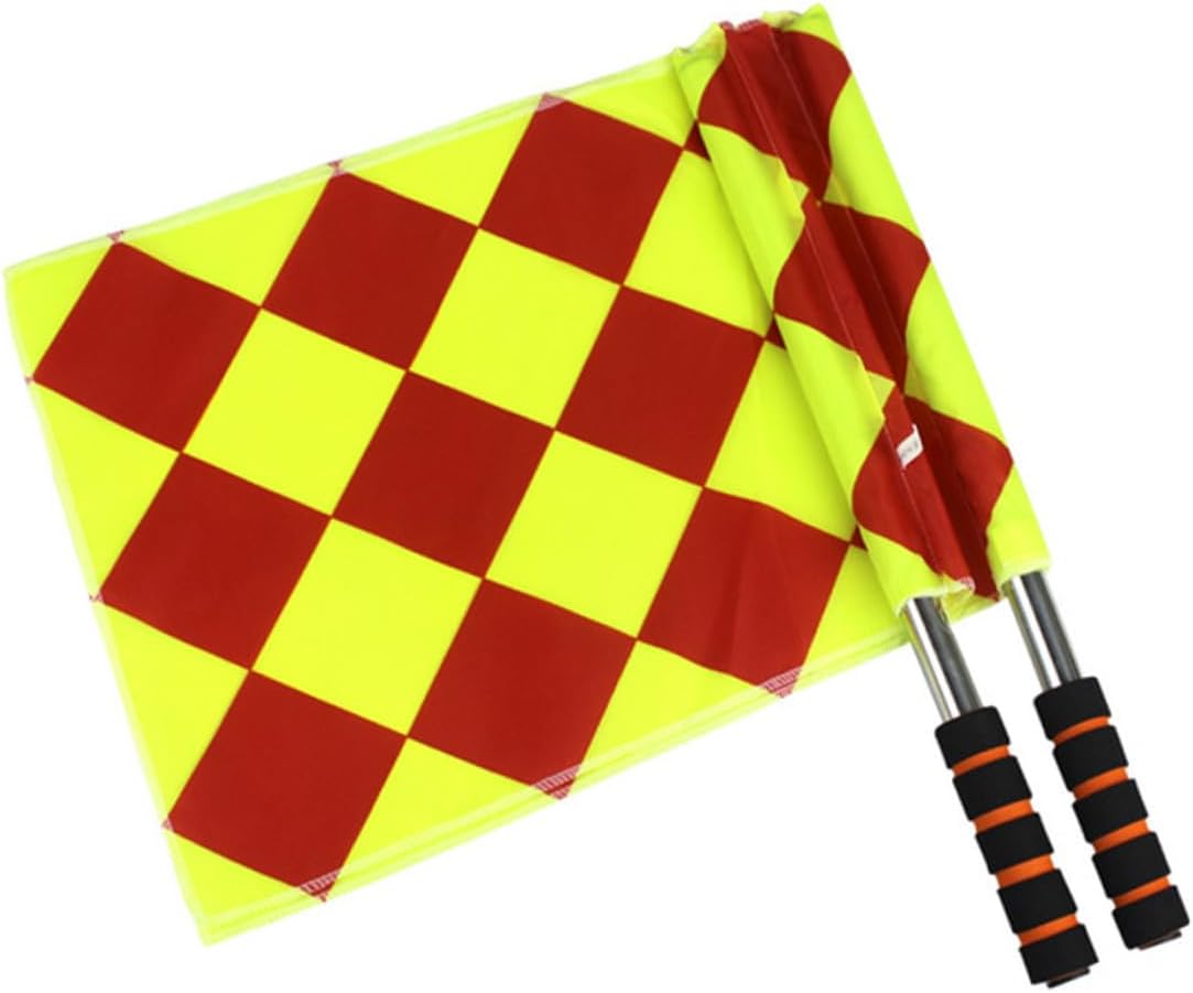 2pcs Soccer Corner Flags with Storage Bag, Football Referee Hand Patrol and Border Pennant Flags for Training and Match Use Random Color
