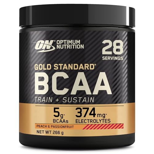 Optimum Nutrition BCAA Train + Sustain Powder, Peach & Passionfruit, 266g
