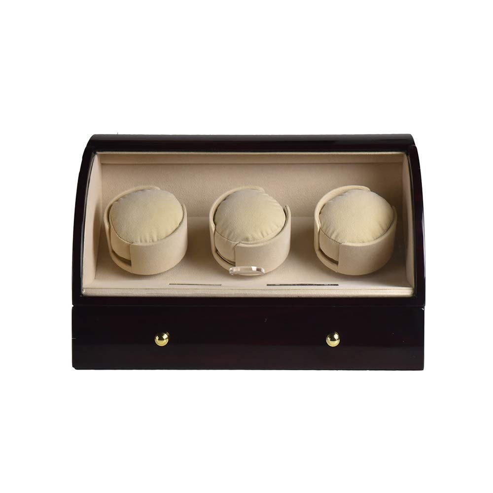 QUSYZD Watch Automatic Watch Winder for 3 Automatic Watches, with Drawer Storage Box, LCD Touch Screen, Super Quiet Motor,D