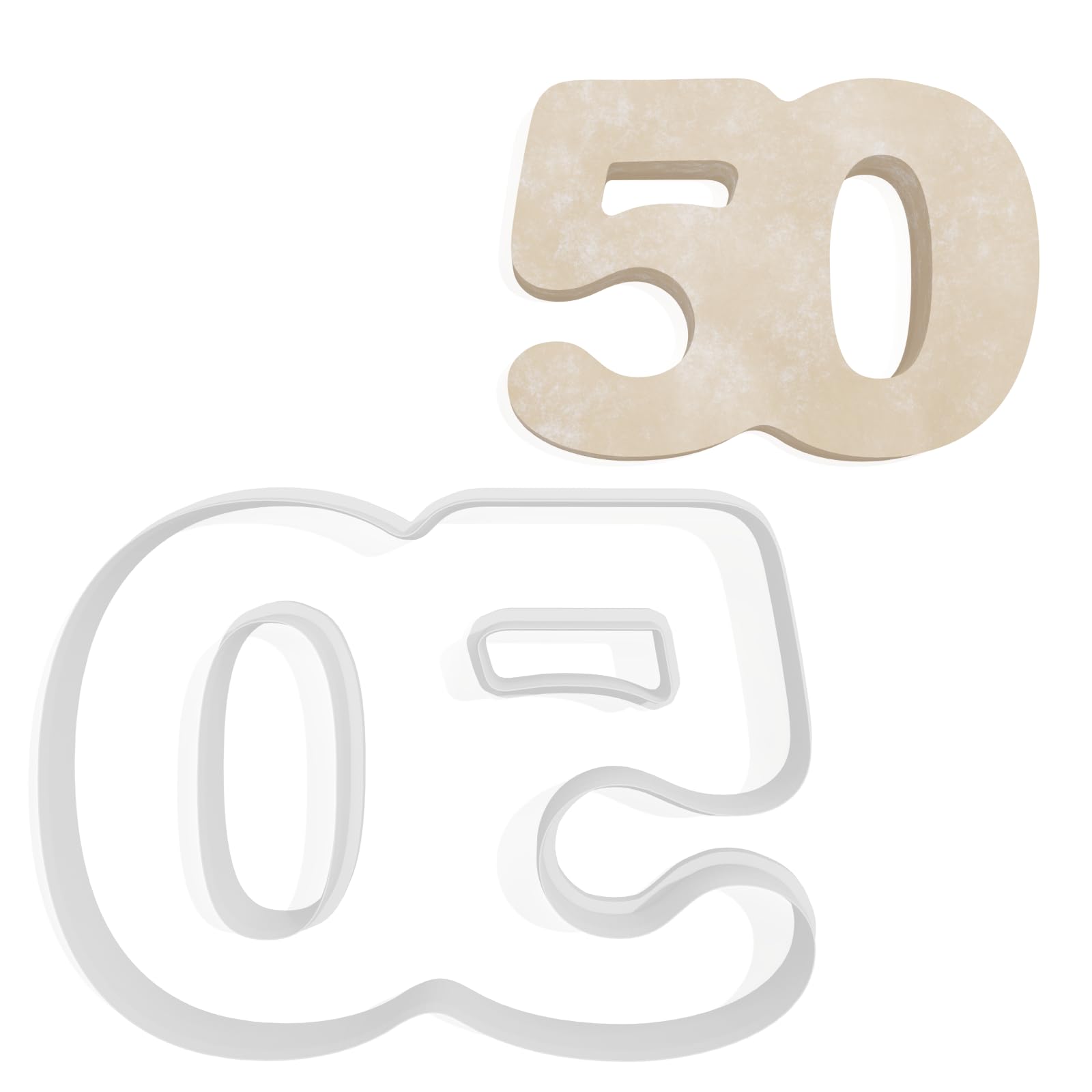 Formina per biscotti a forma di numero 50, per 50° compleanno