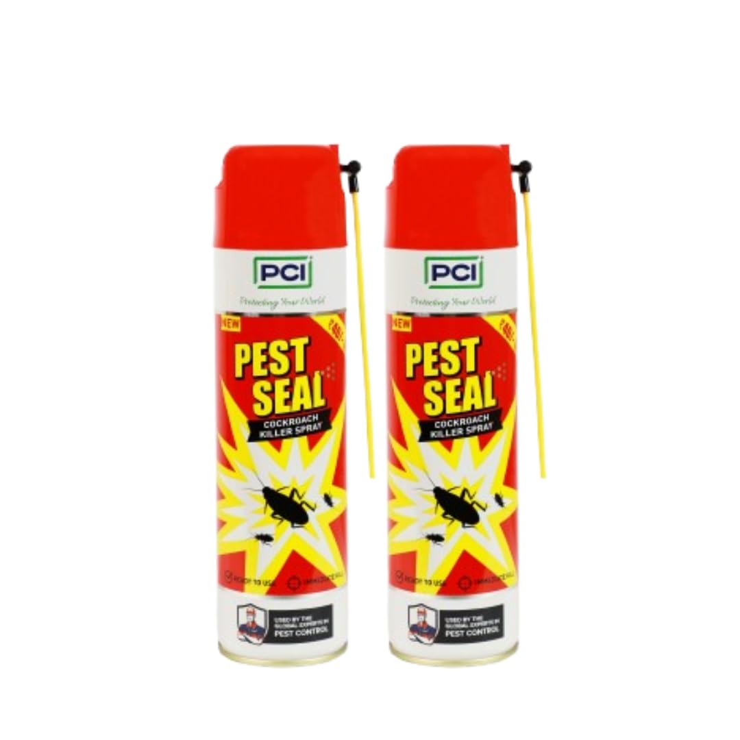 PCI Pest Seal Cockroach Killer Spray 400ML (Pack of 2)| Crawling Insect Killer with Deep-Reach Nozzle | 100% Kill Guarantee