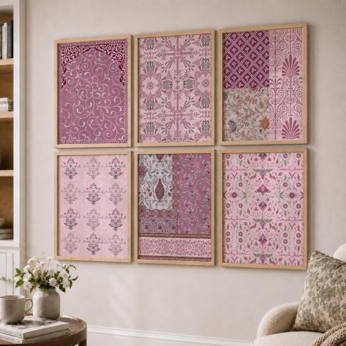 Image of kotart Premium Digital Madhubani Art Paintings with Frame for Home Decor - Framed Wall Painting Living Room Bedroom Office - Decoration - (Pack of 6 Multicolor) (14X20 Inch, B)