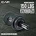 CAP Barbell 2' Solid Olympic Dumbbell Handle, No Collars, Chrome (New Version)
