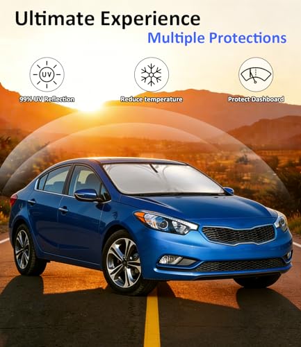 Image of Windshield Sun Shade Custom Fit for Kia Forte 2014-2018